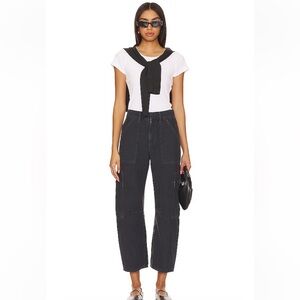 Citizens of Humanity Marcelle Barrel Cargo Pants in Washed Black- size 27